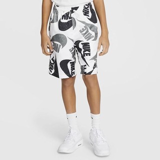 Pantaloni Scurti Nike Sportswear Woven Printed Baieti Negrii Albi Negrii | ZFJW-98604